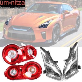 Fits 09-22 Nissan GTR R35 OE Factory Style LED Headlights + Brake Tail Lights