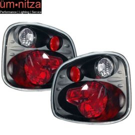 Fits 97-00 Ford F150 Flare Side Tail Lights Version 2 Black