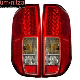 Fits 05-08 Nissan Frontier LED Tail Lights Lamps Red Clear LH RH