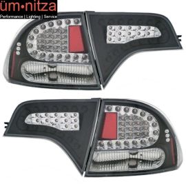 Fits 06-08 Honda Civic 4Dr 4 PCS LED Tail Lights Black
