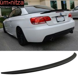 Fits 07-13 BMW 3 Series E93 P Style Trunk Spoiler Lip ABS Painted #668 Jet Black