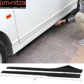 Fits 12-18 BMW F30 81 Inches Side Skirts Extension Splitter Carbon Fiber CF