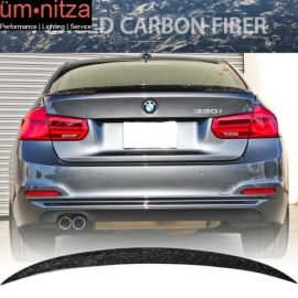 Fits 12-18 BMW 3 Series F30 F80 P Style Trunk Spoiler Wing Forged Carbon Fiber
