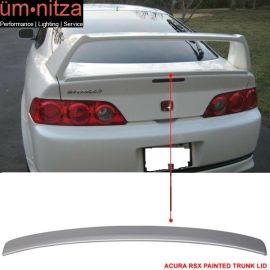 Fits 02-06 RSX Aspec Style Trunk Spoiler Painted Satin Silver Metallic #NH623M