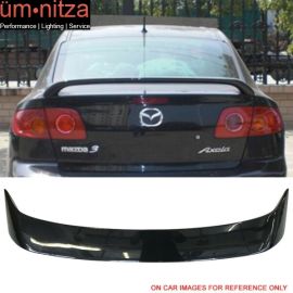 Fits 04-09 Mazda 3 Sedan OE Factory Style Trunk Spoiler Painted #16W Black Mica