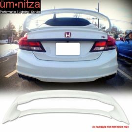 Fits 12-15 Honda Civic 9th 4DR Mugen Style Rear Trunk Spoiler Wing NH578 White