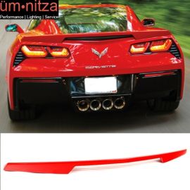 Fits 14-19 Chevy Corvette C7 ABS Trunk Spoiler Painted Torch Red # WA9075