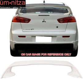 Fits 08-17 Lancer EVO 10 Evolution X Trunk Spoiler Painted ABS #W37 Wicked White