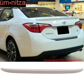 Fits 14-17 Toyota Corolla OE Style Trunk Spoiler Painted #040 Super White II