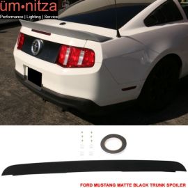 Fits 10-14 Mustang Cobra GT500 Style Matte Black Trunk Spoiler Duck Tail - ABS