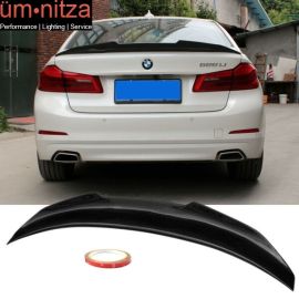 Fit 11-16 BMW 5-Series F10 PSM Style Carbon Fiber CF Rear Trunk Spoiler Lip Wing