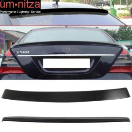 Fits 07-13 Benz S Class W221 Sedan AMG Trunk Spoiler & L Type Roof Wing ABS