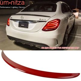 Fits 15-18 Benz W205 C Class Sedan AMG Trunk Spoiler Painted #590 Mars Red