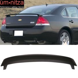 Fits 06-13 Chevy Impala Factory SS Style Unpainted Rear Trunk Spoiler Wing - ABS