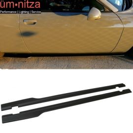Fits 15-23 Dodge Challenger SXT Style Black Primer PP Side Skirts Diffusers Lips