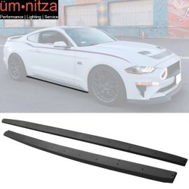 Fits 15-23 Ford Mustang Side Skirts Extension OE Textured Black PP