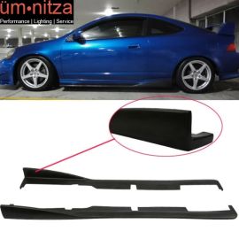 Fits 02-06 Acura RSX DC5 CS Style Bottom Line Side Skirt Extensions - PU