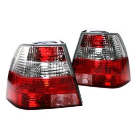 99-05 VW JETTA BORA MK4 RGR-STYLE EURO TAILLIGHTS - CRYSTAL CLEAR/RED