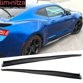 Fits 16-23 Chevrolet Camaro ZL1 Style Side Skirts Extension Rocker Panel PP Pair