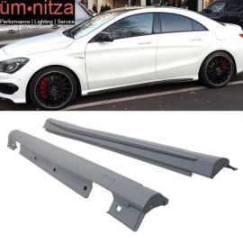 Fits 13-16 Mercedes W117 CLA-Class Side Skirts Pair Body Kit - PP