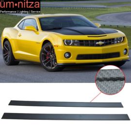 Fits 10-15 Chevy Camaro CF Texture Side Skirts Extension Bottom Line Lip