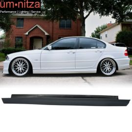Fits 99-05 Fit BMW E46 3 Series 4Dr MT M Sport PP Side Skirts Bodykits
