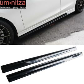 Fits 14-18 Mazda 3 4/5DR K-Style Side Skirt Extension Unpainted Black ABS
