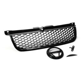 RS Style Hex Mesh Grille for MK4 99-05 VW Jetta Bora w/ Badge Holder