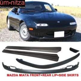 Rs Style Front + Rear Lip + FD Style Side Skirts Urethane For 90-97 Mazda Miata