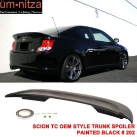 Fits 11-16 Scion tC OE Style Trunk Spoiler Painted Black # 202 - ABS