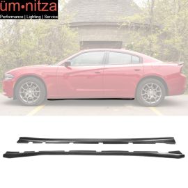 Fits 11-23 Dodge Charger Side Skirts Extension Matte Black Pair - PP