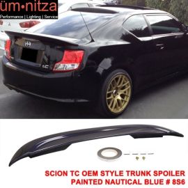 Fits 11-16 Scion tC OE Style Rear Trunk Spoiler Wing ABS Lip Painted Blue #8S6