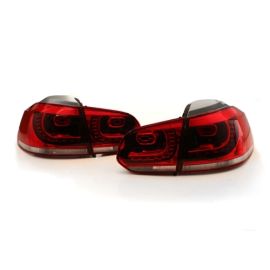 10-14 VW MK6 Golf/GTI R LED Taillights - Error Free Plug and Play- Red Cherry