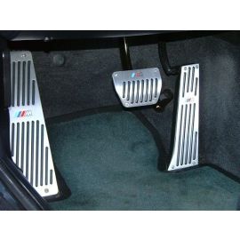 Fit BMW E38/E39 5/7 Series Aluminum With Rubber Insert Pedals / Footrest Dead Pedal / Handbrake