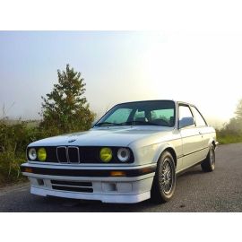 1984-1991 Fit BMW E30 3 Series DEPO Yellow High Clear Low Glass Lens Euro Smiley Projector Headlights