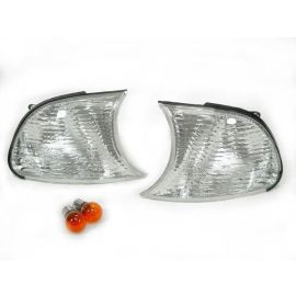2000-2001 Fit BMW 3 Series E46 2D / Cabrio DEPO Clip-On Clear or Smoke Corner Signal Light