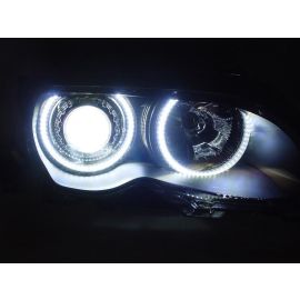 SMD ANGEL EYES BMW E46 COMPACT NONE PROJECTOR / REFLECTOR KIT HALO RINGS 00  - 06