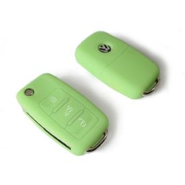GLOW IN THE DARK GREEN SILICONE COVER FOR VW 3-BUTTON REMOTE FOLDING FLIP KEY