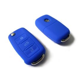 BLUE SILICONE COVER FOR VW 3-BUTTON REMOTE FOLDING FLIP KEY