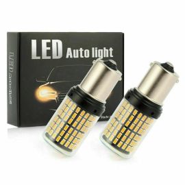 VLAND 1156 LED Turn Signal Light Bulb Amber P21W 2800LM 144SMD (Pack of 2)