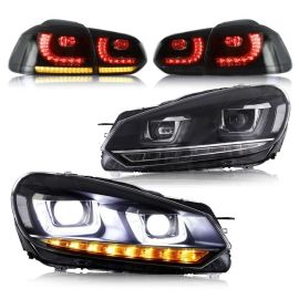 VLAND LED Headlights and Taillights for Volkswagen Golf 6 MK6 2008-2013 (DO NOT FIT Golf GTI and GTR)