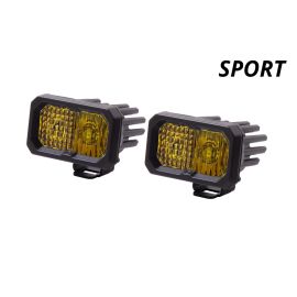 Stage Series 2" SAE Yellow Sport Standard LED Pod (pair)