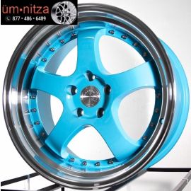 AodHan 18x9.5  AH03 5x114.3 +30 Tiffany Blue Machined Lip Wheel (1)