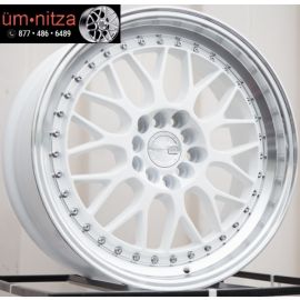 AodHan 17x8  AH02 5x100/114.3 +35 White Machined Lip Wheel (1)
