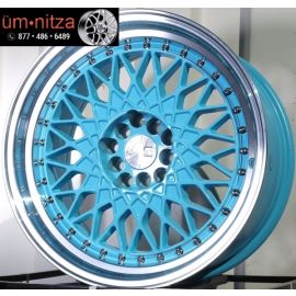 AodHan 17x9  AH05 5x100/114.3 +25 Tiffany Blue Machined Lip Wheel (1)