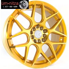 AodHan 17X7.5  LS002 5X100/114.3 +35 Gold Wheels Fits Accord Prelude Rsx Civic