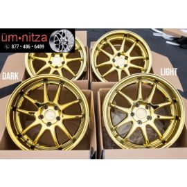Aodhan 18x9.5/10.5  DS02 5x114.3 +22 Gold Vaccum Rims Fits 350Z G35 Coupe (Used)