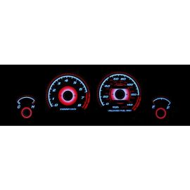 1990-1993 Acura Integra LS/RS/GS TYPE-R Style Red Glow E.L Glow Gauge Face for Instrument Cluster