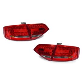 2009-2012 Audi A4 / S4 B8 4 Door Sedan RS4 OEM Style Rear 4 Pieces Red/Clear or Red/Smoke LED Tail Light Made by DEPO