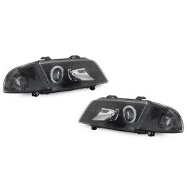 1996-1998 Audi A4 B5 DEPO Euro S4 Style Chrome or Black Projector Headlight With Clear Corner Signal Light
